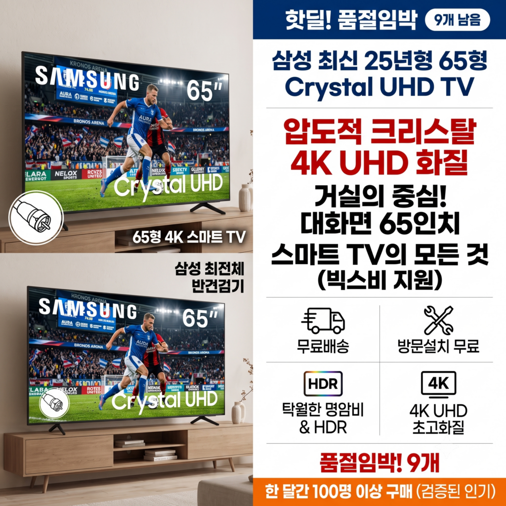 삼성 65인치 스마트 TV 4K UHD 65U8000F 방문설치 스펙 장단점 총정리 제품 이미지